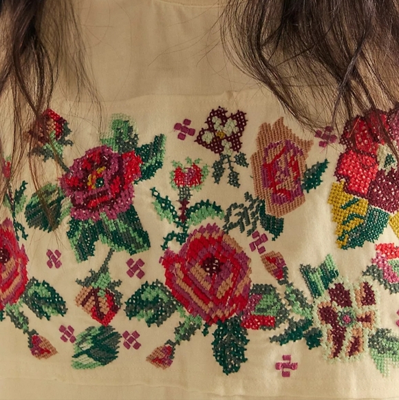 We The Free Beige Antique Bloom Tee - Picture 3 of 7